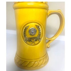 Lindor Anson University‎ of North Carolina Yellow Glass Beer Stein